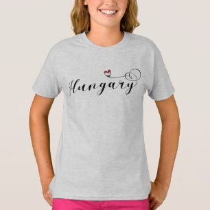 T-shirt Hongrie Coeur T-shirt, Hongrois
