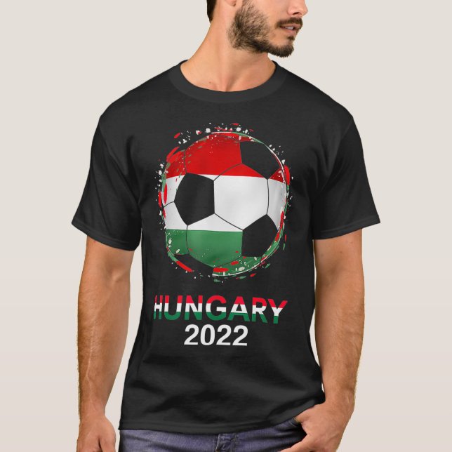 T-shirt Hongrie Drapeau 2022 Supporter l'équipe hongroise  (Devant)