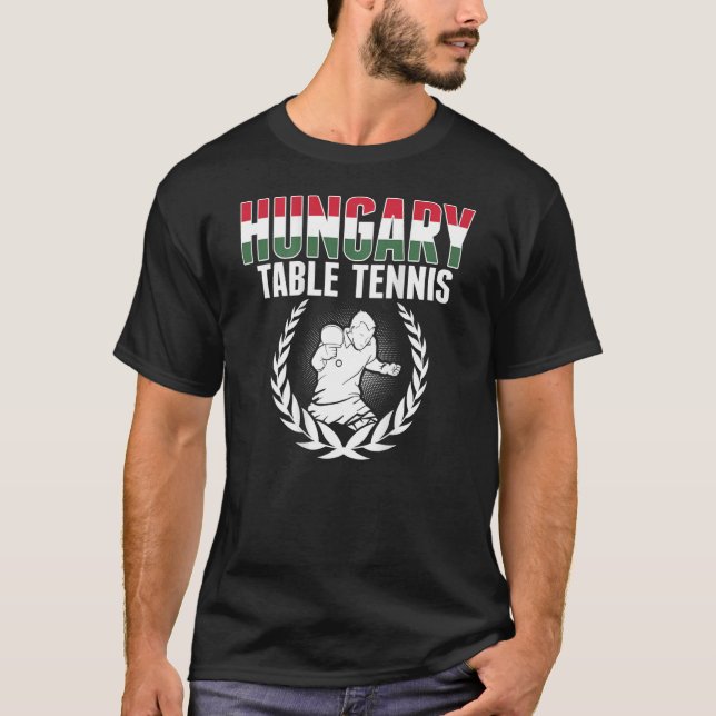 T-shirt Hongrie Tennis de table Hongrie Ping Pong Support (Devant)