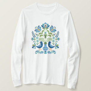 T-shirt Hongrois aux oiseaux bleus