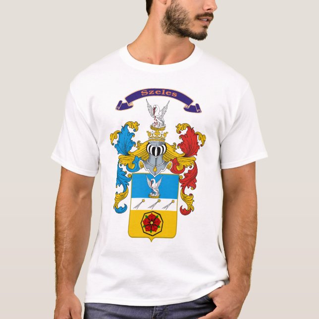 T-shirt hongrois de crête de famille de Szeles (Devant)