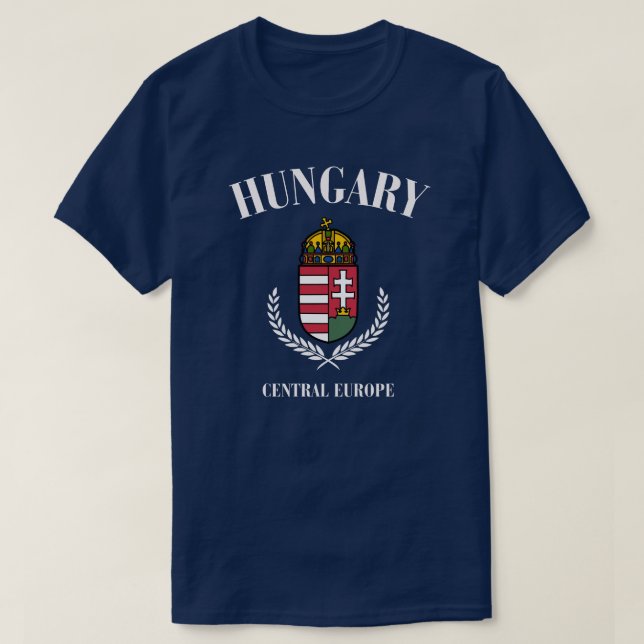 T-shirt Hongrois Fierté avec notre tonneau de drapeau hong (Design devant)