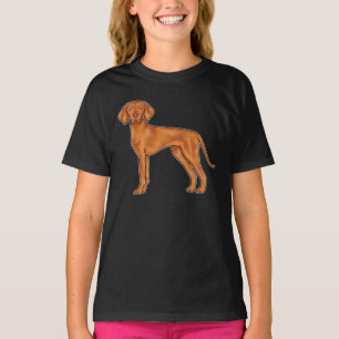 T-shirt Hongrois Vizsla Pointer Rouge Chien de dessin Brow