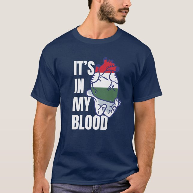 T-shirt Hongroise Drapeau Carrosserie Veines main Hongrie (Devant)