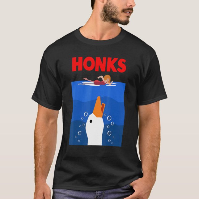T-shirt Honk Goose  Duck chicken meme Idea (Devant)