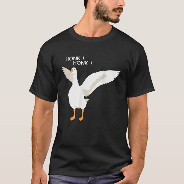 T-shirt Honk Goose Honk l'horrible oie (Devant)