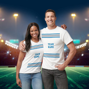 T-shirt Honolulu Blue Silver Sports Nom de l'équipe White 