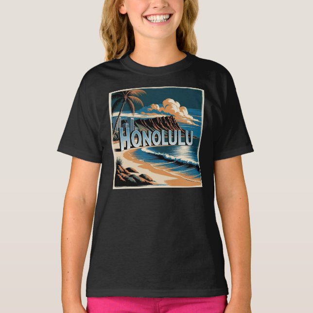 T-shirt Honolulu O’aho Hawaii (Devant)