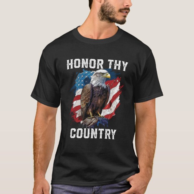 T-shirt Honor Thpays American Bald Eagle Amérique États-Un (Devant)