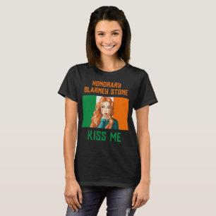 T-SHIRT HONORAIRE BLARNEY STONE IRLANDAIS LASS KISH ME