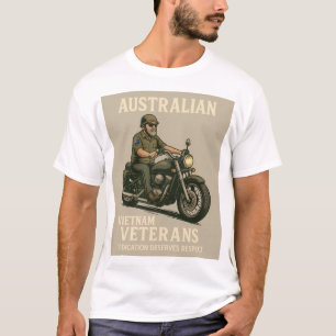 T-shirt Honorer les vétérans australiens du Vietnam - Moto