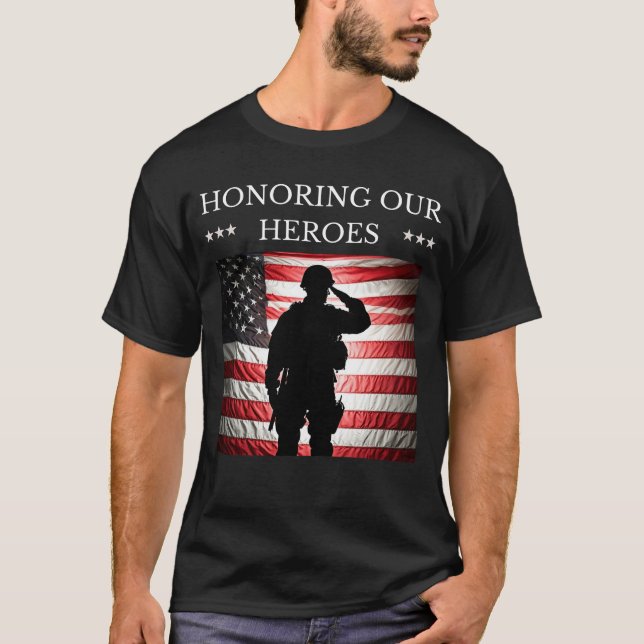 T-shirt Honorer notre Héros honorer le courageux (Devant)