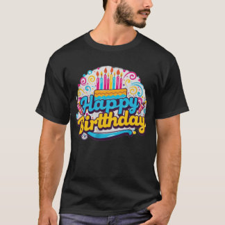 T-shirt / hoodies design Happy Birthday cake