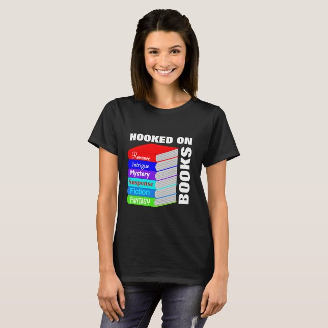 T-shirt Hook Sur Livres Amateurs De Livre Novelty Graphism (Devant entier)
