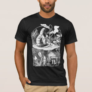 T-shirt Hookah, Champignons, Caterpillar, Alice au pays de