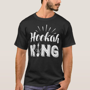 T-shirt hookahs roi shisha tabac équitation humour