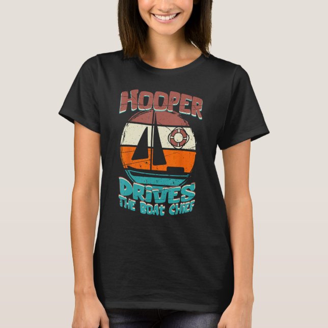 T-shirt Hooper conduit le chef du bateau (Devant)