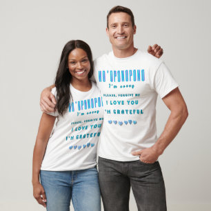 T-shirt Ho'oponopono Mantra de guérison - Bleu clair Spiri
