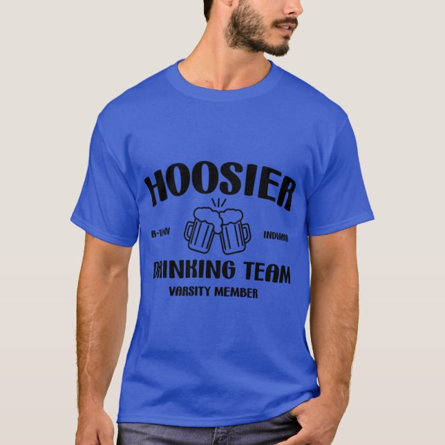 T-shirt Hoosier Drinking Team Black (Devant)