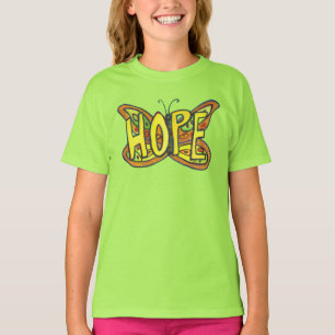 T-shirt Hope Butterfly Word Art Inspiration personnalisée 