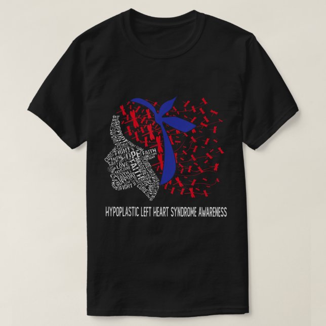 T-shirt Hope Fight Hypoplastique Gauche Syndrome HLHS Aw (Design devant)