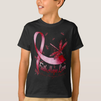 T-shirt Hope Love Cerveau Aneurysme Sensibilisation Dragon
