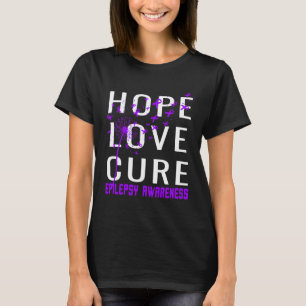 T-shirt Hope Love Cure Epilepsy Sensibilisation