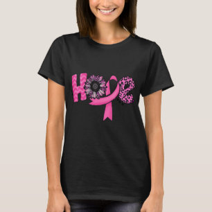 T-shirt Hope Pink Ribbon Leopard Sunflower Breast Cancer A