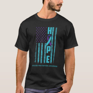 T-shirt Hope Usa Drapeau Sensibilisation au suicide Ruban 