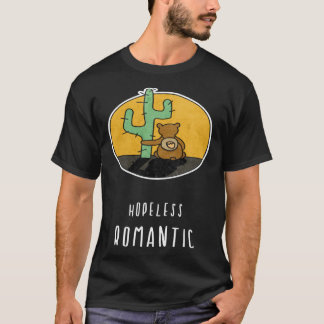 T-shirt Hopeless Romantic Bear Loves Cactus