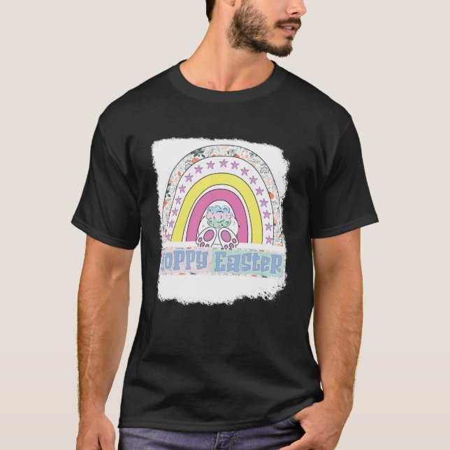 T-shirt Hoppy easter  rainbow easter easters day easter bu (Devant)