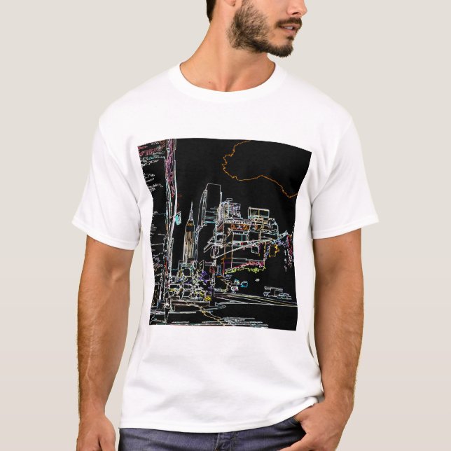 T-shirt Horizon coloré à Manhattan (Devant)