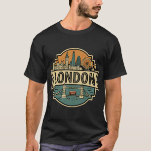 T-shirt Horizon de Londres et Tower Bridge Royaume-Uni
