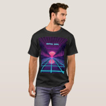 Horizon Synthwave Néon - Grille Cyberpunk Rétro 80