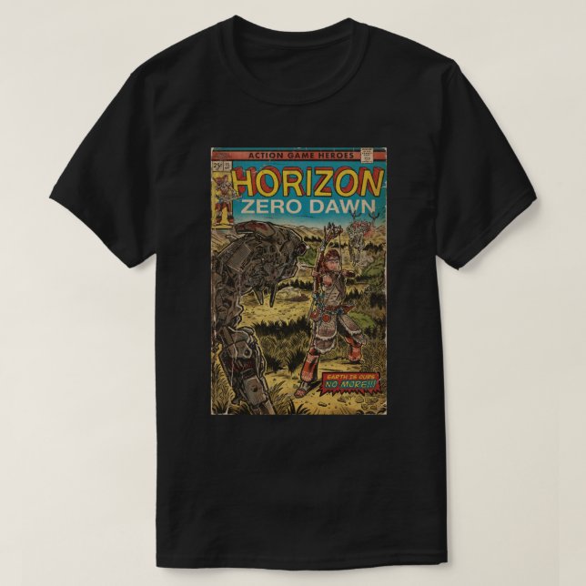 T-shirt Horizon Zero Dawn bande dessinée couverture fan ar (Design devant)