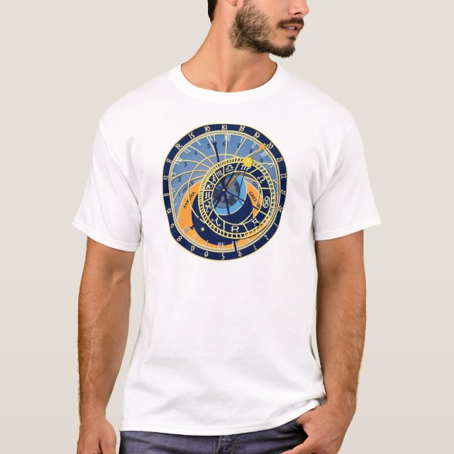 T-shirt Horloge astrologique de Prague (Devant)