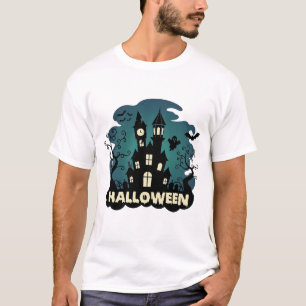 T-shirt Horloge de la tour de la maison hantée Halloween C