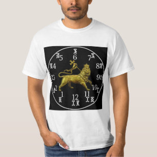 T-shirt Horloge Lion éthiopienne - Numéros Amharique et