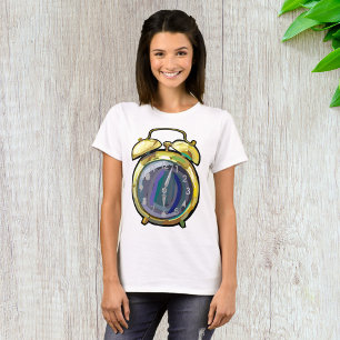 T-shirt Horloge vintage d'alarme or Retro Timepiece