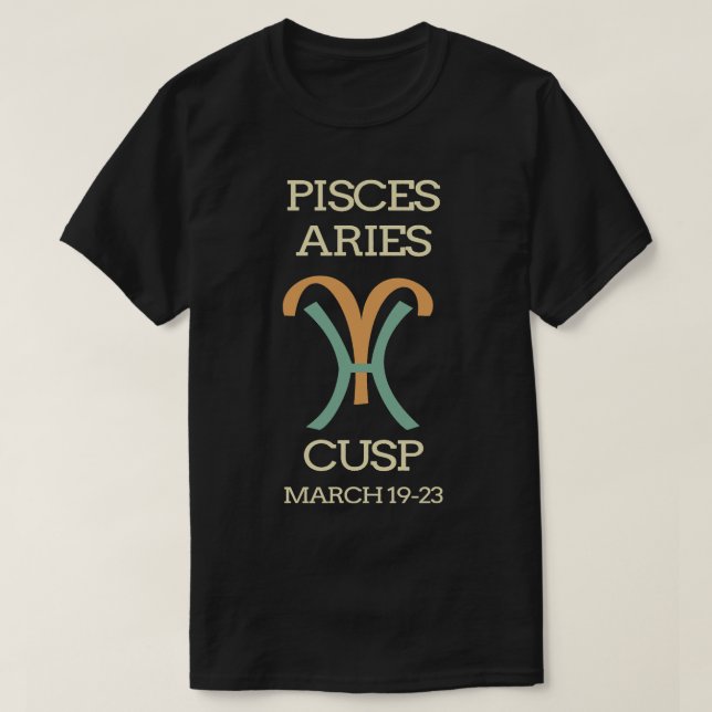 T-shirt Horoscope à crosse Pisces Aries Mars Anniversaire (Design devant)