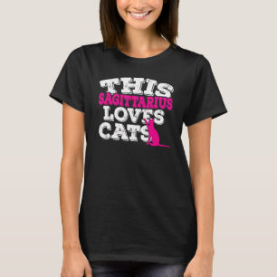T-shirt Horoscope Signe du zodiaque Poissons Aime les Chat