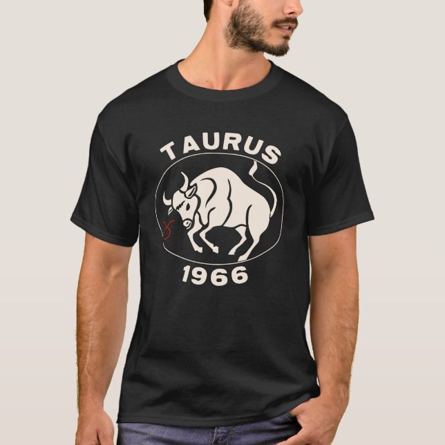 T-shirt Horoscope Zodiac Sign Bull Taurus 1966 (Devant)