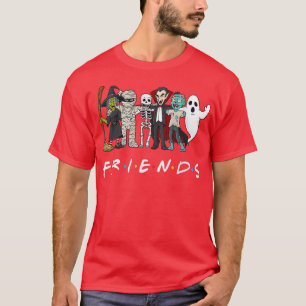 T-shirt Horreur Amis Skeleton Zombie Citrouille Mummy Hall