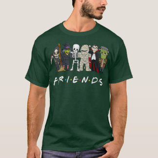 T-shirt Horreur Amis Skeleton Zombie Citrouille Mummy Hall