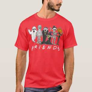 T-shirt Horreur Amis Skeleton Zombie Citrouille Mummy Hall