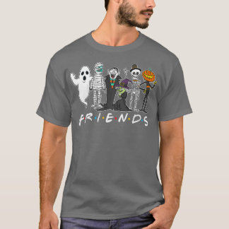 T-shirt Horreur Amis Skeleton Zombie Citrouille Mummy Hall