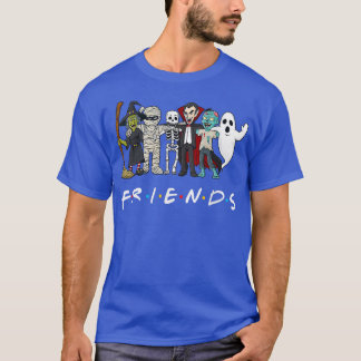 T-shirt Horreur Amis Skeleton Zombie Citrouille Mummy Hall