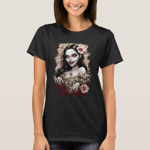 T-shirt Horreur Anime Girl Manga Japonais Déplaisant Kawai