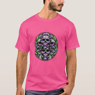 T-shirt Horreur Art Monster Skeleton Psychobilly Skuls
