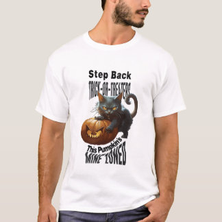 T-shirt Horreur Chat Citrouille effrayant Halloween Trick 